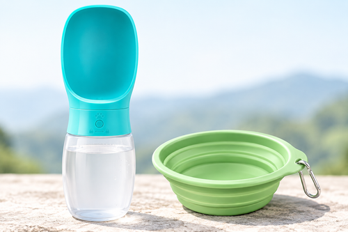 BarkMood Walk Kit — Collapsible Bowl + No-Spill Bottle